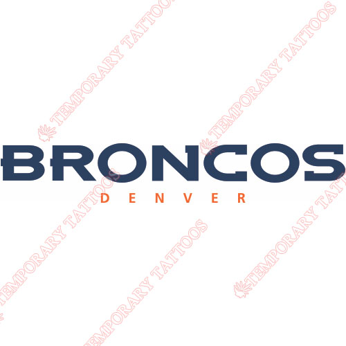 Denver Broncos Customize Temporary Tattoos Stickers NO.503